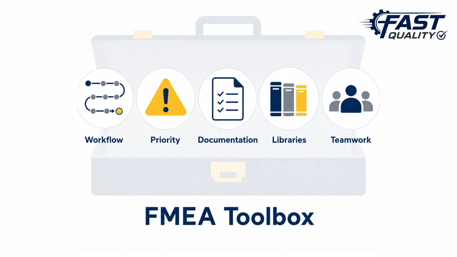 At a glance: key FMEA software features including workflow, Action Priority and libraries