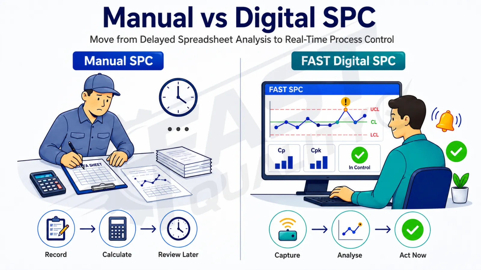 Manual SPC versus FAST digital SPC comparison
