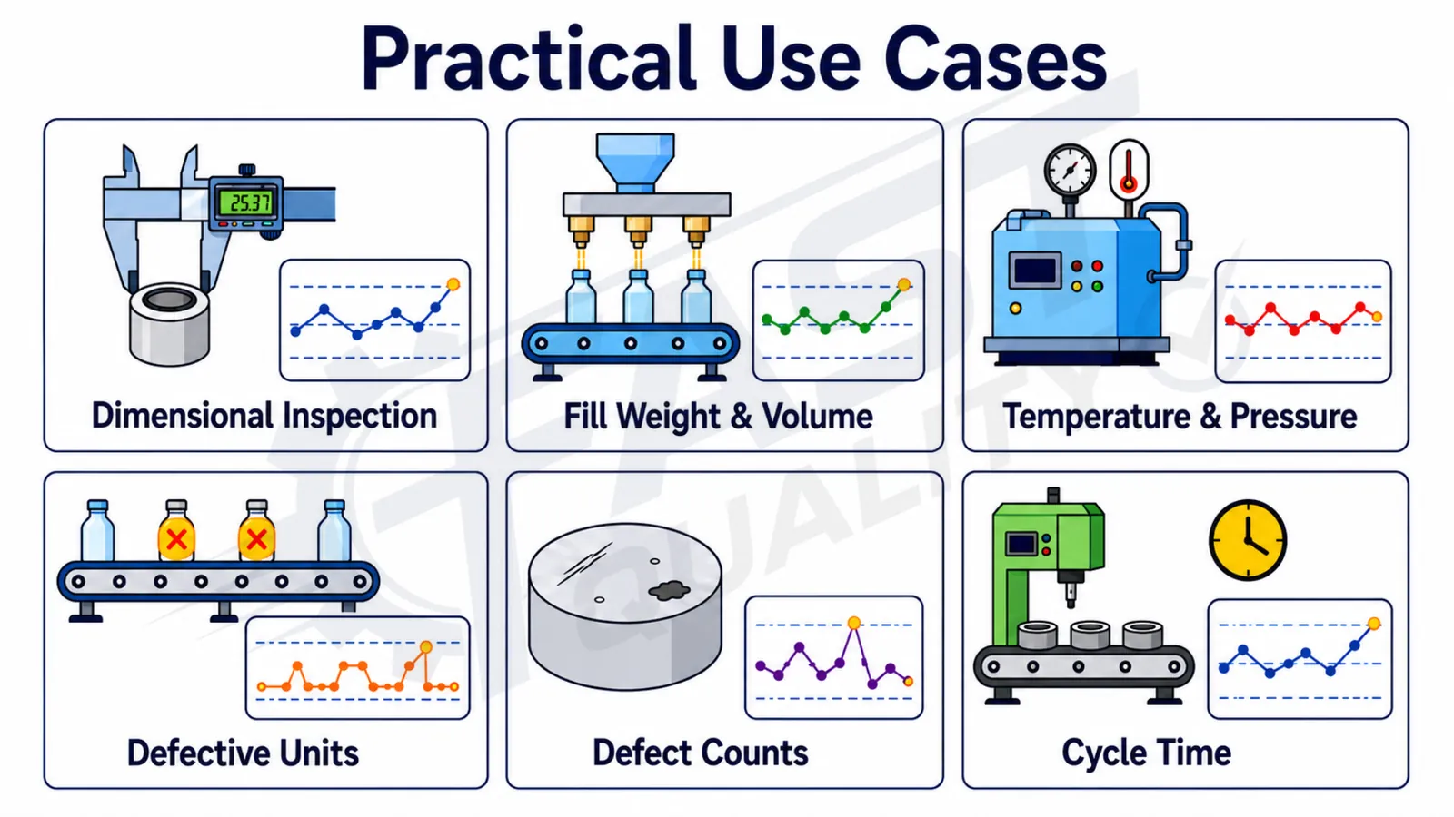 Practical SPC use cases for dimensional inspection fill volume defects and supplier monitoring