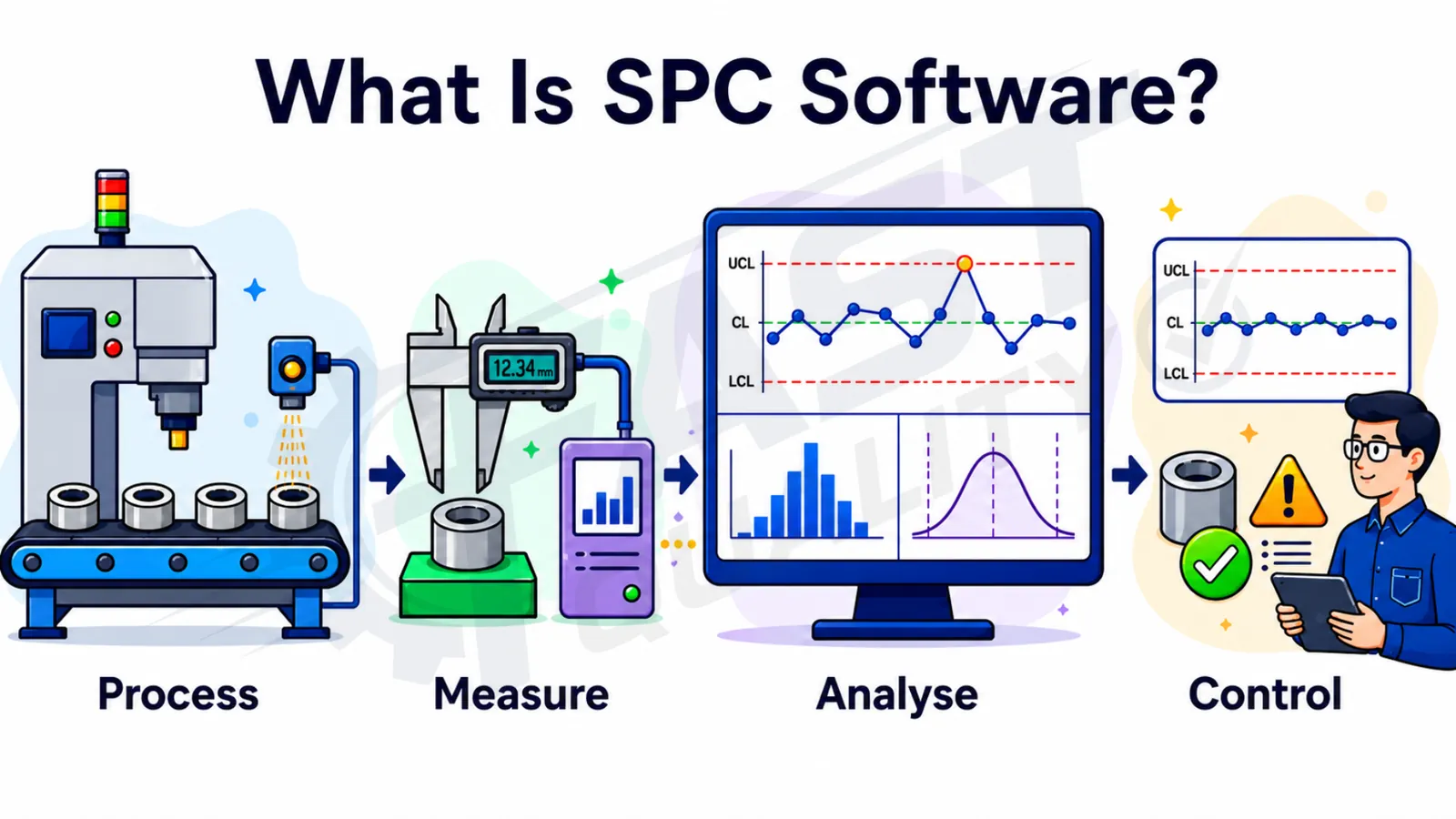 What is SPC Software explanation with process data and statistical charts